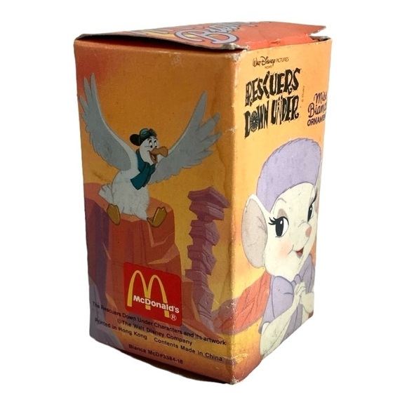 NIB 1990 Disney Vintage McDonalds Rescuers Down Under Miss Bianca Ornament - Picture 2 of 4